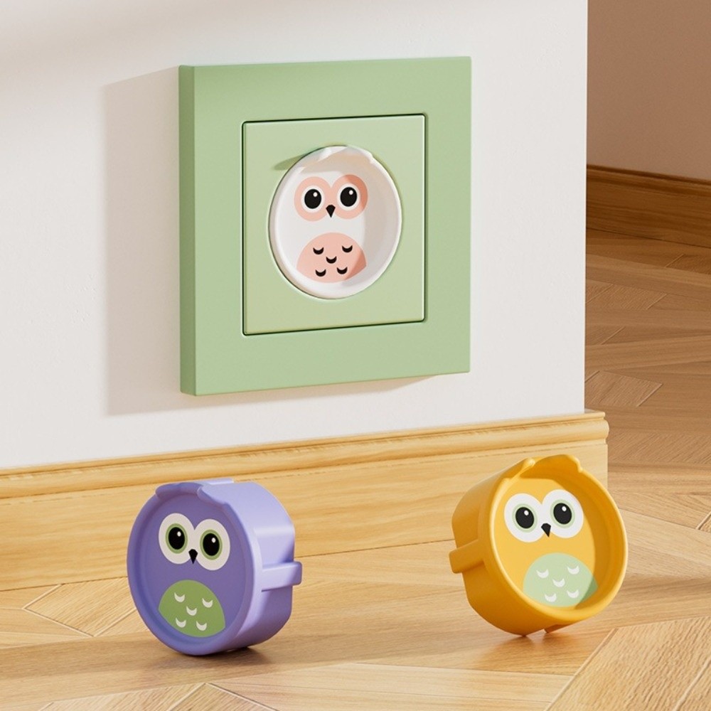 Outlet Cover Baby - ฝาครอบปลั๊กซิลิโคนนุ่ม 5 ชิ้น ป้องกันไฟฟ้าช็อต กันฝุ่น ป้องกันอันตรายจากปลั๊กไฟ