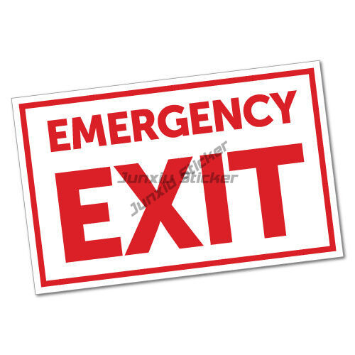 Emergency Exit Sign - สติกเกอร์รูปลอกป้ายนิรภัยสำหรับทางออกฉุกเฉินทำจากไวนิลกันรอยขีดข่วนกันแดดสำหรับรถยนต์