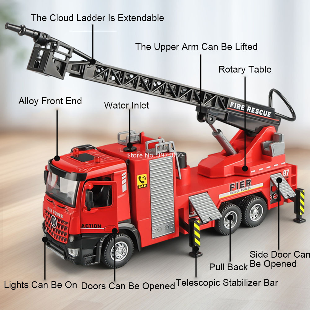 1:32 Scale Fire Engine รุ่นรถย - Fire Escape Ladder บทวิจารณ์และราคา