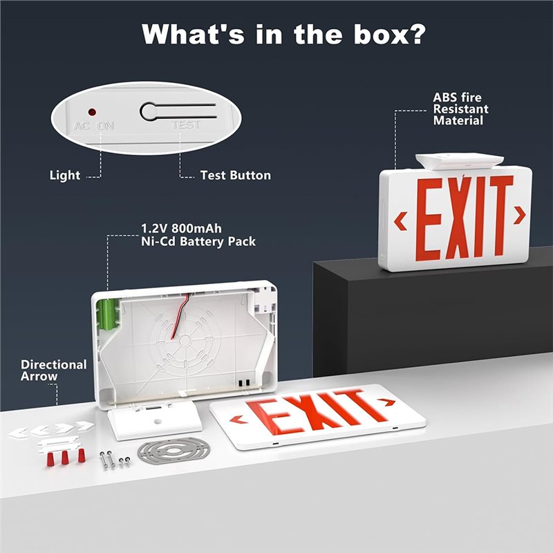 B67C ได้รับการรับรองมาตรฐาน UL - Emergency Exit Sign บทวิจารณ์และราคา