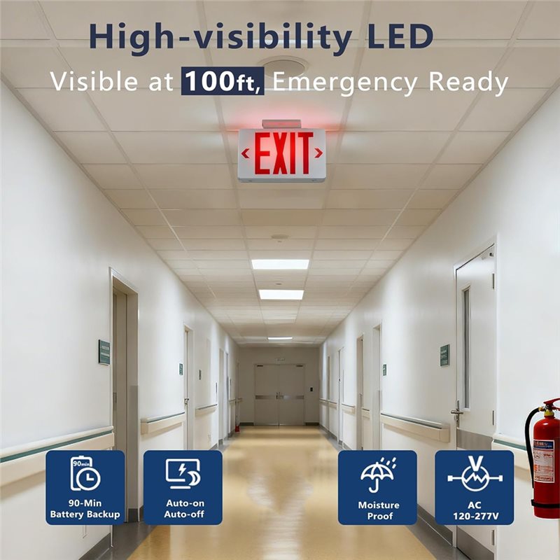 B67C ได้รับการรับรองมาตรฐาน UL - Emergency Exit Sign บทวิจารณ์และราคา