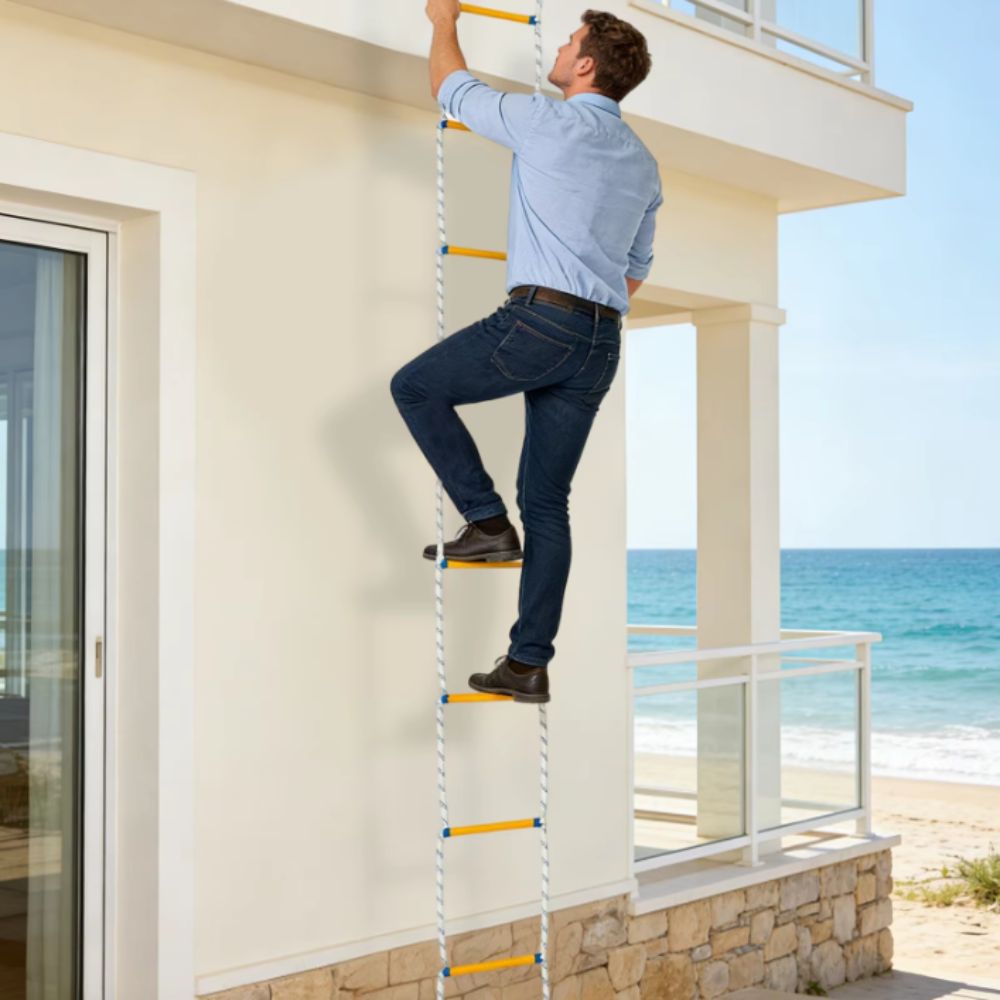 บันไดเชือกกันลื่นสำหรับการช่วย - Fire Escape Ladder บทวิจารณ์และราคา