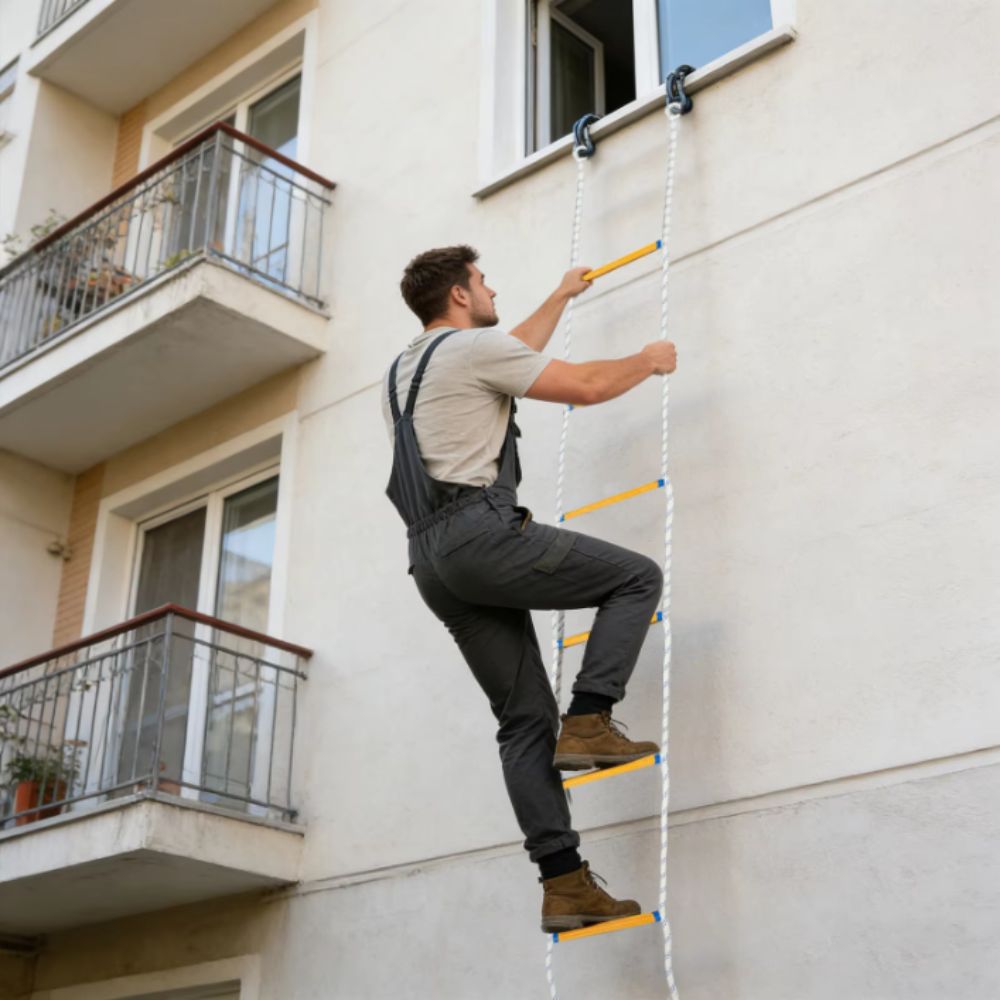 บันไดเชือกกันลื่นสำหรับการช่วย - Fire Escape Ladder บทวิจารณ์และราคา